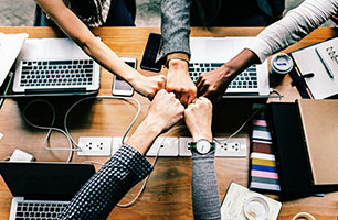 Picture of co-workers in the office